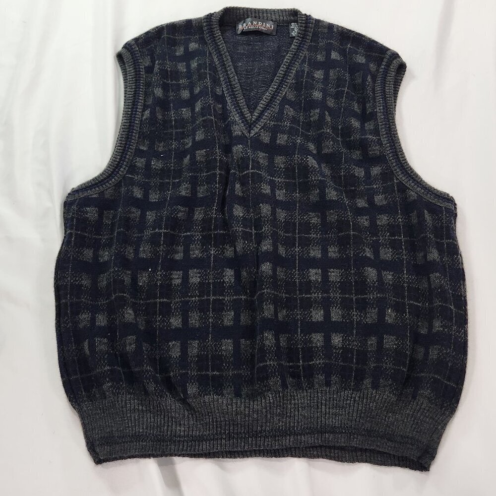 Brandini Sweater Vest, Made in Italy, 30% Wool XL